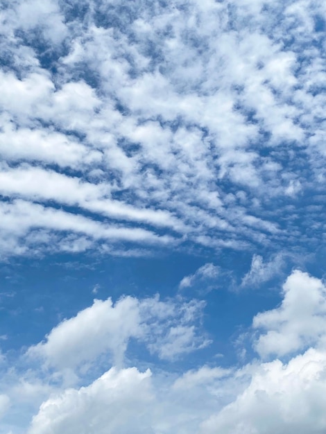 Cielo azul y fondo de nubes blancas