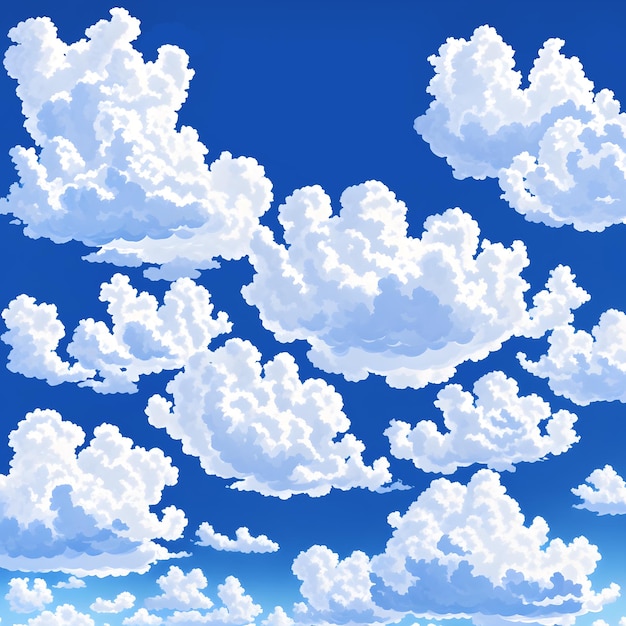 Cielo azul con fondo de nubes blancas