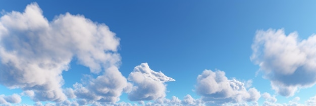 Cielo azul con fondo de nubes Hermoso cielo para el horario de verano IA generativa