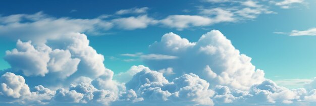 Cielo azul con fondo de nubes Hermoso cielo para el horario de verano IA generativa