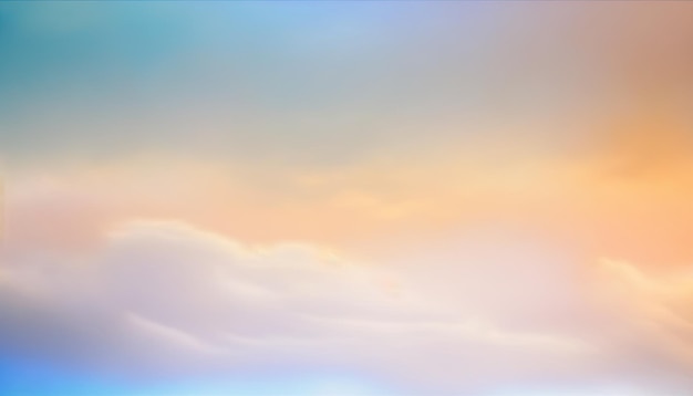 Cielo azul con fondo de nubes pastel suave