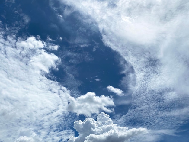 Cielo azul con fondo de nubes