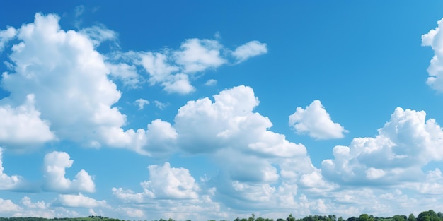 Cielo azul con fondo de nubes