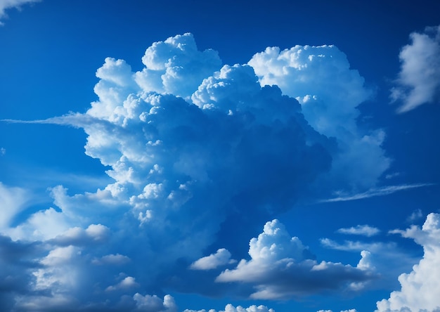 Cielo azul con fondo de nubes