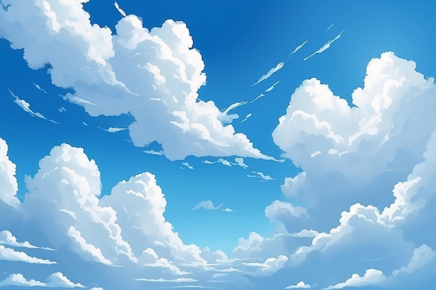 El cielo azul en la ilustración vectorial de estilo