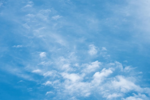 Cielo azul con imagen de fondo de nubes esponjosas