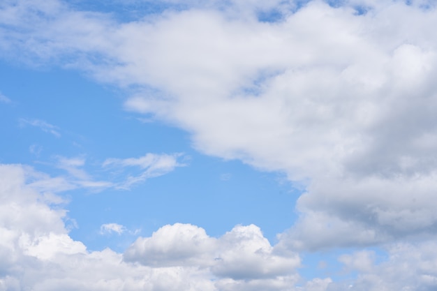 Cielo azul nube Puffy nubes blancas mullidas cielo clima naturaleza fondo