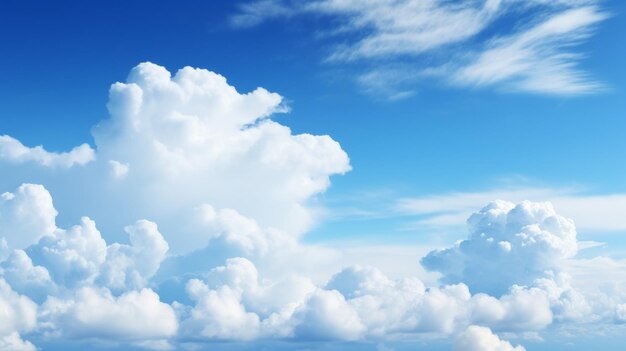 Cielo azul con nubes blancas en el fondo