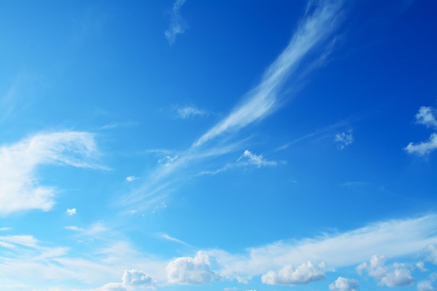 Cielo azul con nubes blancas suaves