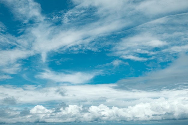 Cielo azul con nubes blancas