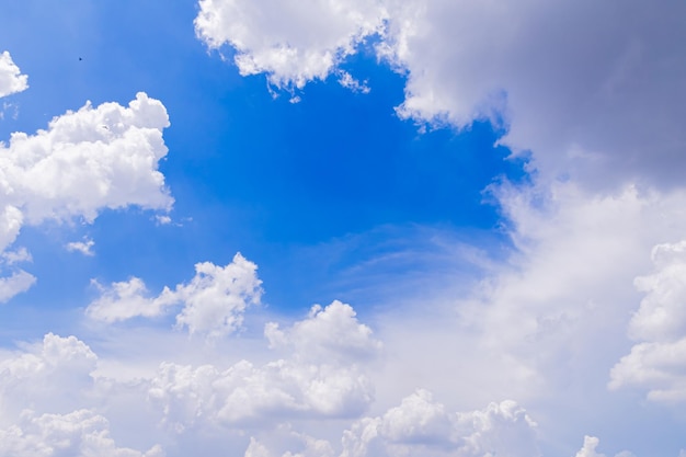 Cielo azul y nubes blancas