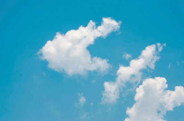 Cielo azul y nubes blancas