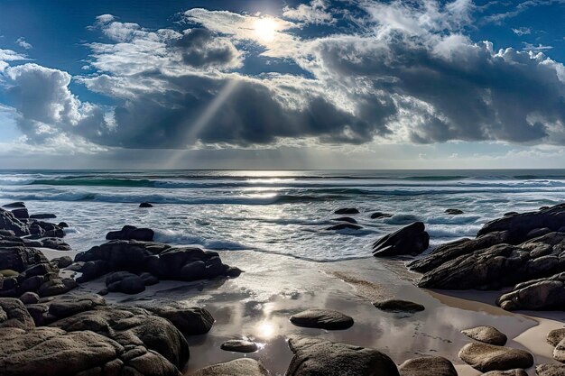 Cielo azul con nubes blancas