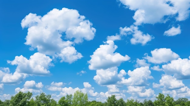 Cielo azul nubes blancas