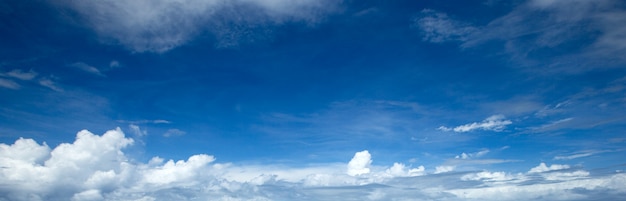 Cielo azul con nubes blancas