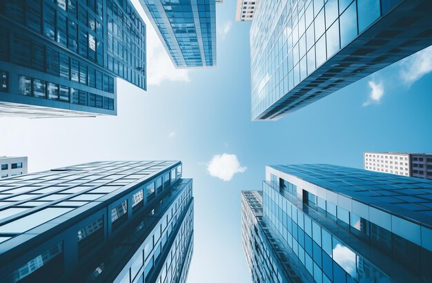 un cielo azul con nubes y un cielo azul