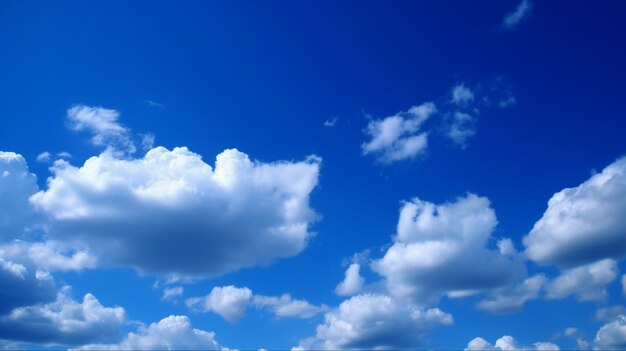 Cielo azul con nubes en el cielo