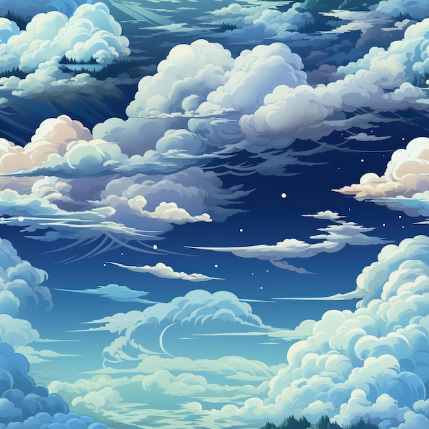 Foto cielo azul y nubes cielos serenos un cielo nublado ilustración nubes en el cielo