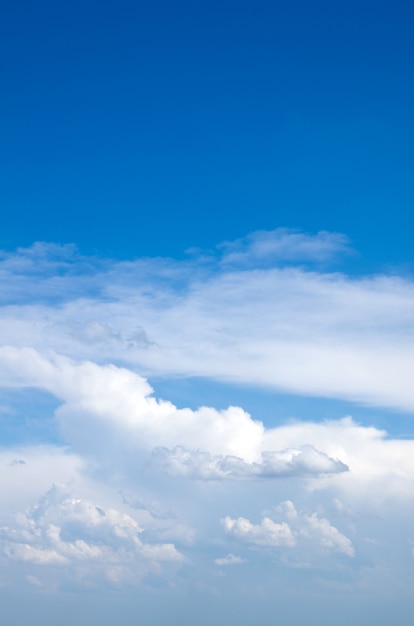 Cielo azul con nubes diminutas