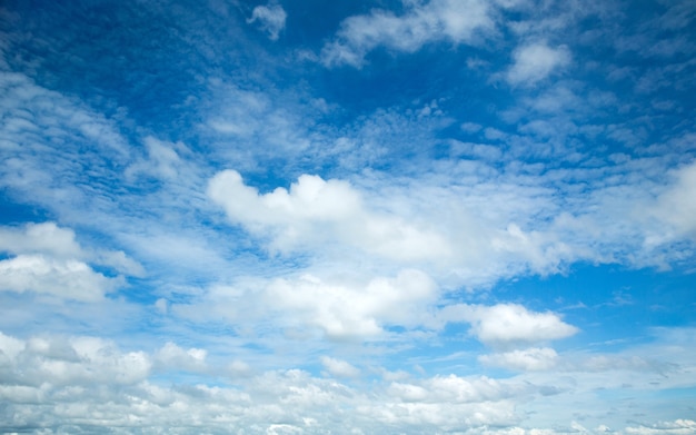 Cielo azul con nubes diminutas