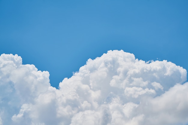 Cielo azul con nubes de fondo.