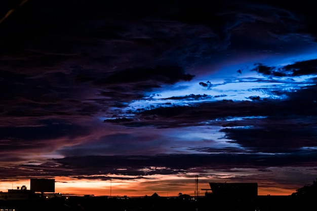 Un cielo azul con nubes de fondo