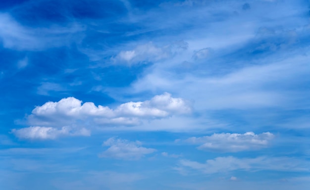 Cielo azul con nubes hermosas