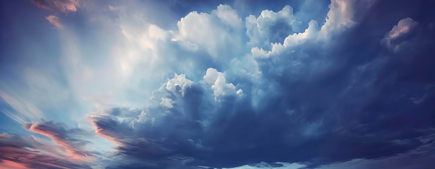 Cielo azul con nubes hermosas