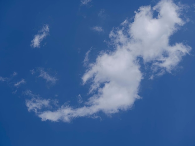 cielo azul y nubes mullidas blancas