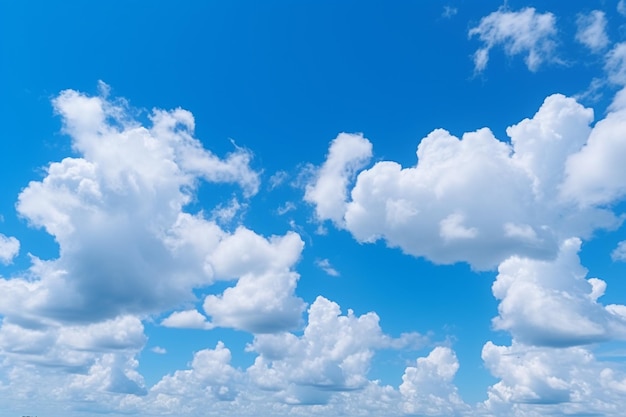 Un cielo azul con nubes y una nube blanca.