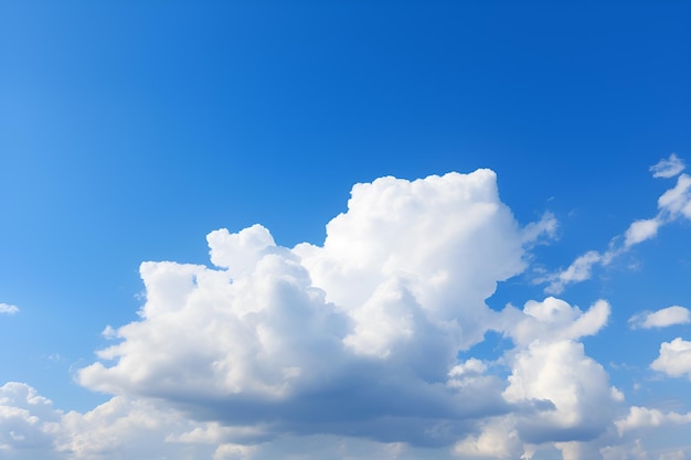 Un cielo azul con nubes y una nube blanca.