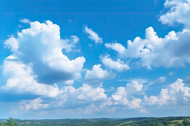 Un cielo azul con nubes