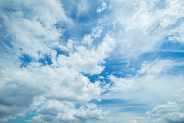 Cielo azul y nubes