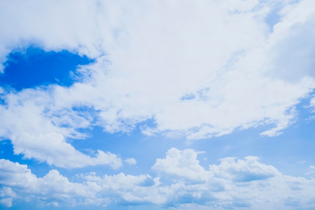 Un cielo azul con nubes