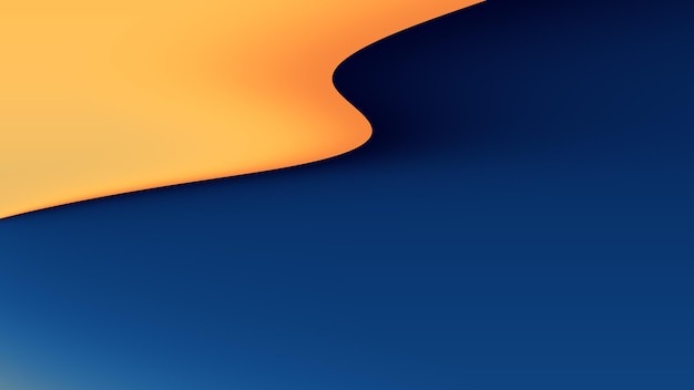 un cielo azul con una puesta de sol amarilla y naranja en la parte inferior