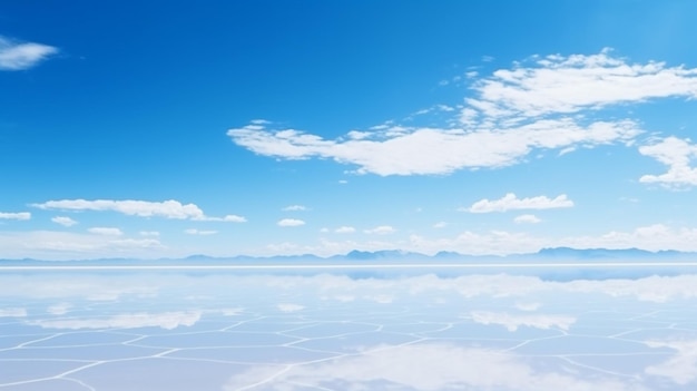 Cielo azul del salar de Uyuni