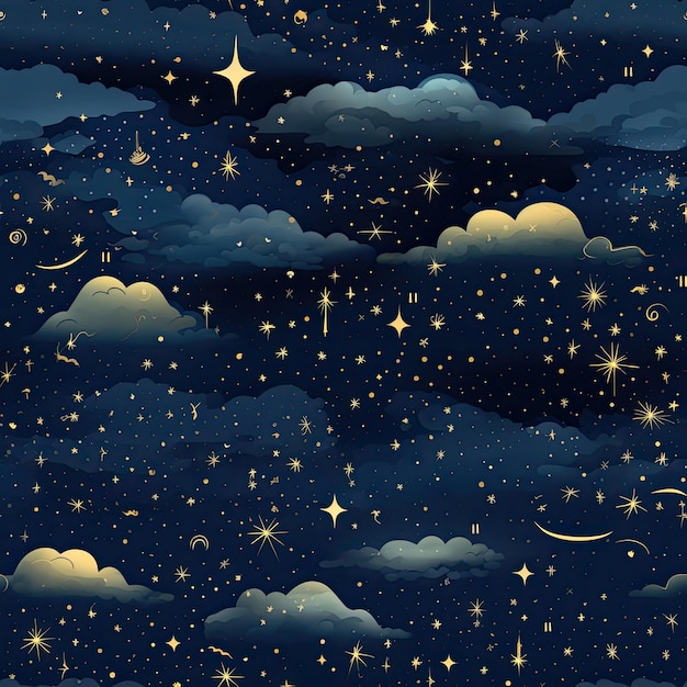 Foto el cielo celestial de la noche lleno de estrellas relucientes