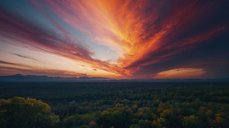 Un cielo colorido es una vista para la vista un recordatorio de la belleza infinita y la maravilla de la naturaleza