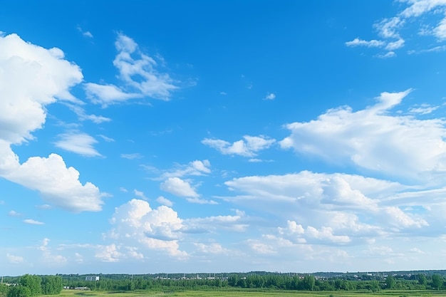 Cielo después de la lluvia con aire despejado y nubes brillantes