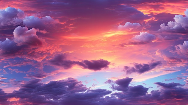Foto cielo gradiente durante una rara exhibición colorida de nubes noctilucentes hd 4k