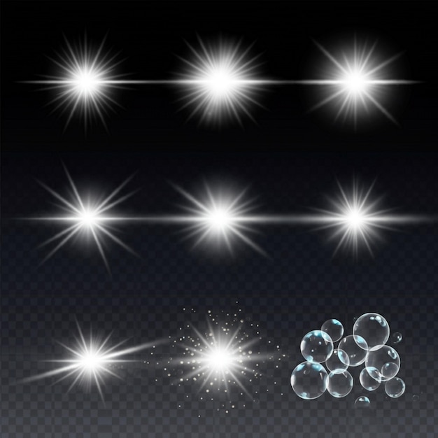 un cielo lleno de estrellas con estrellas y chispas