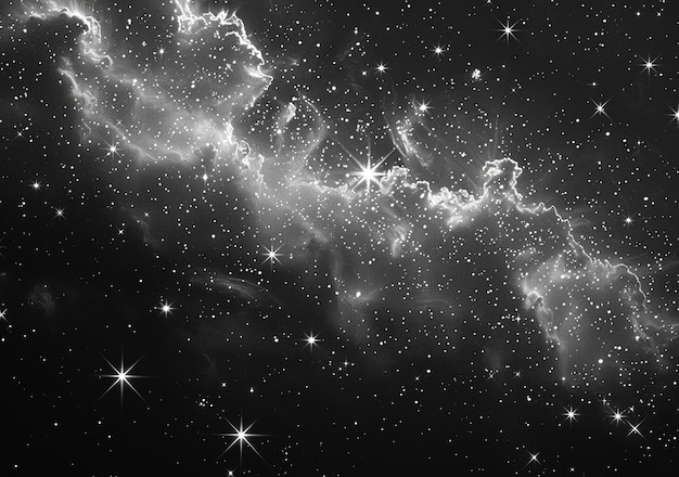 un cielo lleno de estrellas con estrellas y la palabra estrella en él