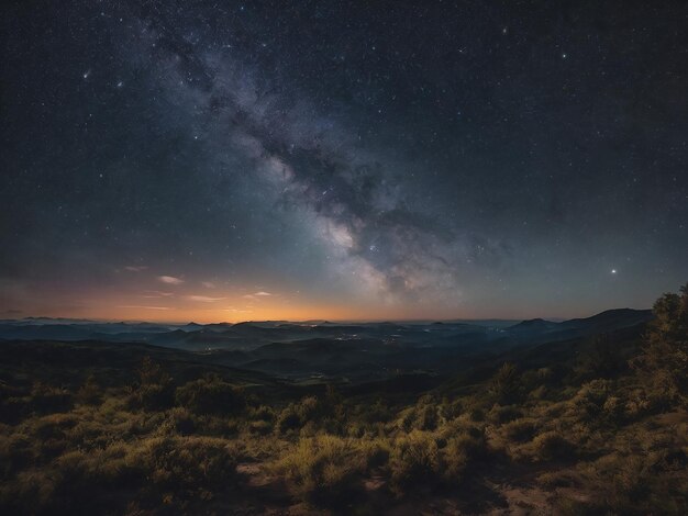 Foto el cielo lleno de estrellas