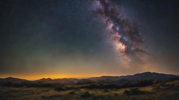 Foto el cielo lleno de estrellas