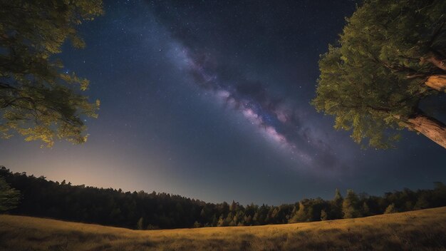 Foto el cielo lleno de estrellas