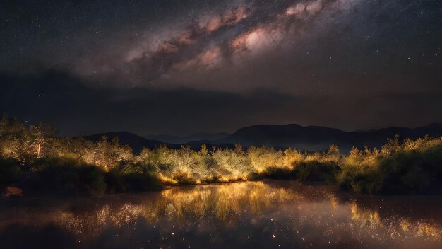 Foto el cielo lleno de estrellas