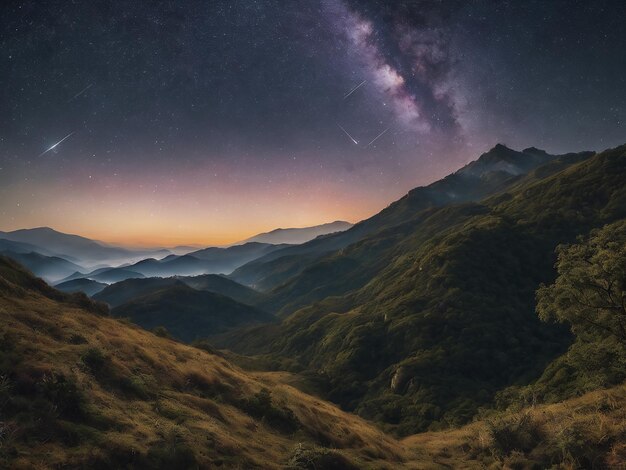 Foto el cielo lleno de estrellas