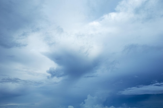 Cielo lluvioso dramático y nubes oscuras