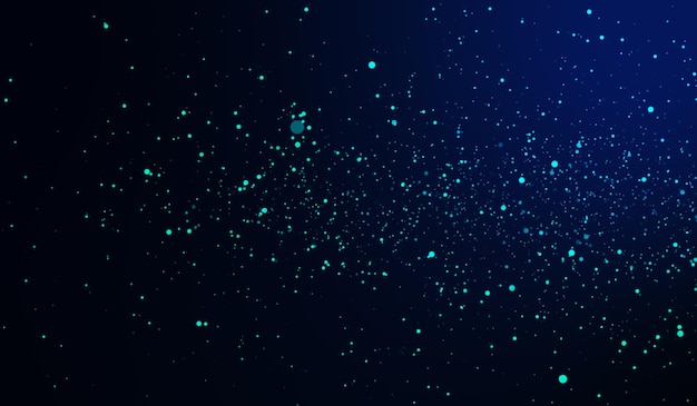 Cielo nocturno 3D Galaxy partículas espaciales sobre fondo azul degradado