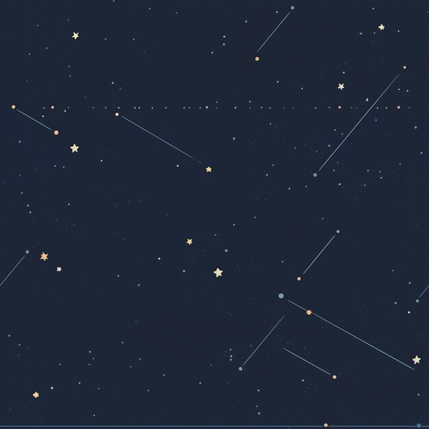 Foto cielo nocturno estrellado con algunas estrellas y algunas estrellas pequeñas generativa ai